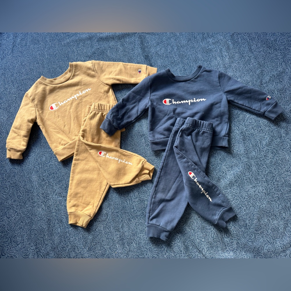 Set of 2 Champion Baby Tracksuit Fleece Crewneck & Jogger Bundle| Size 12M